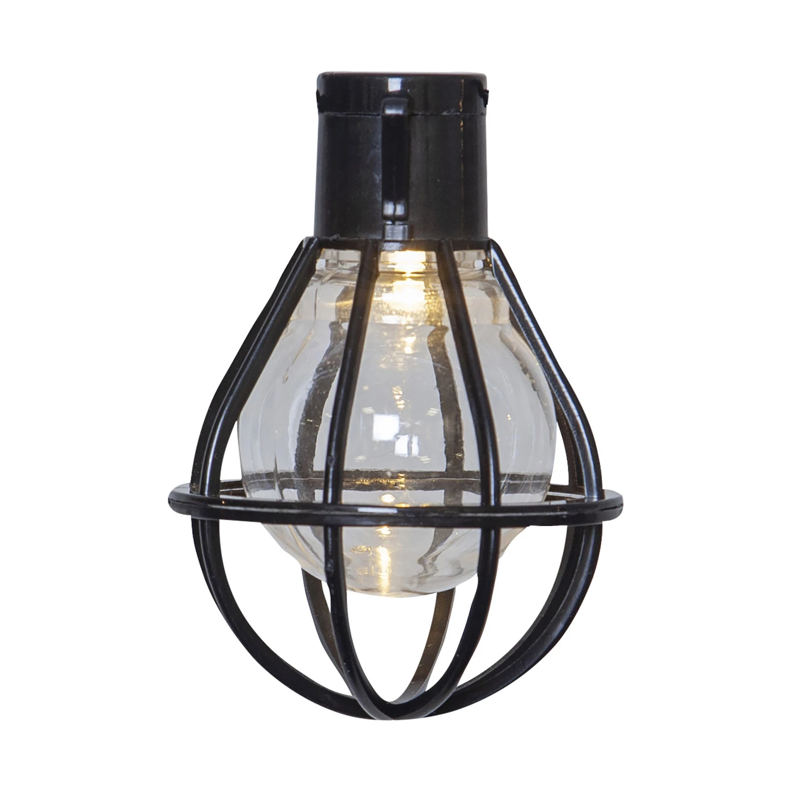 LED-Lichterkette Cage, schwarz/transparent