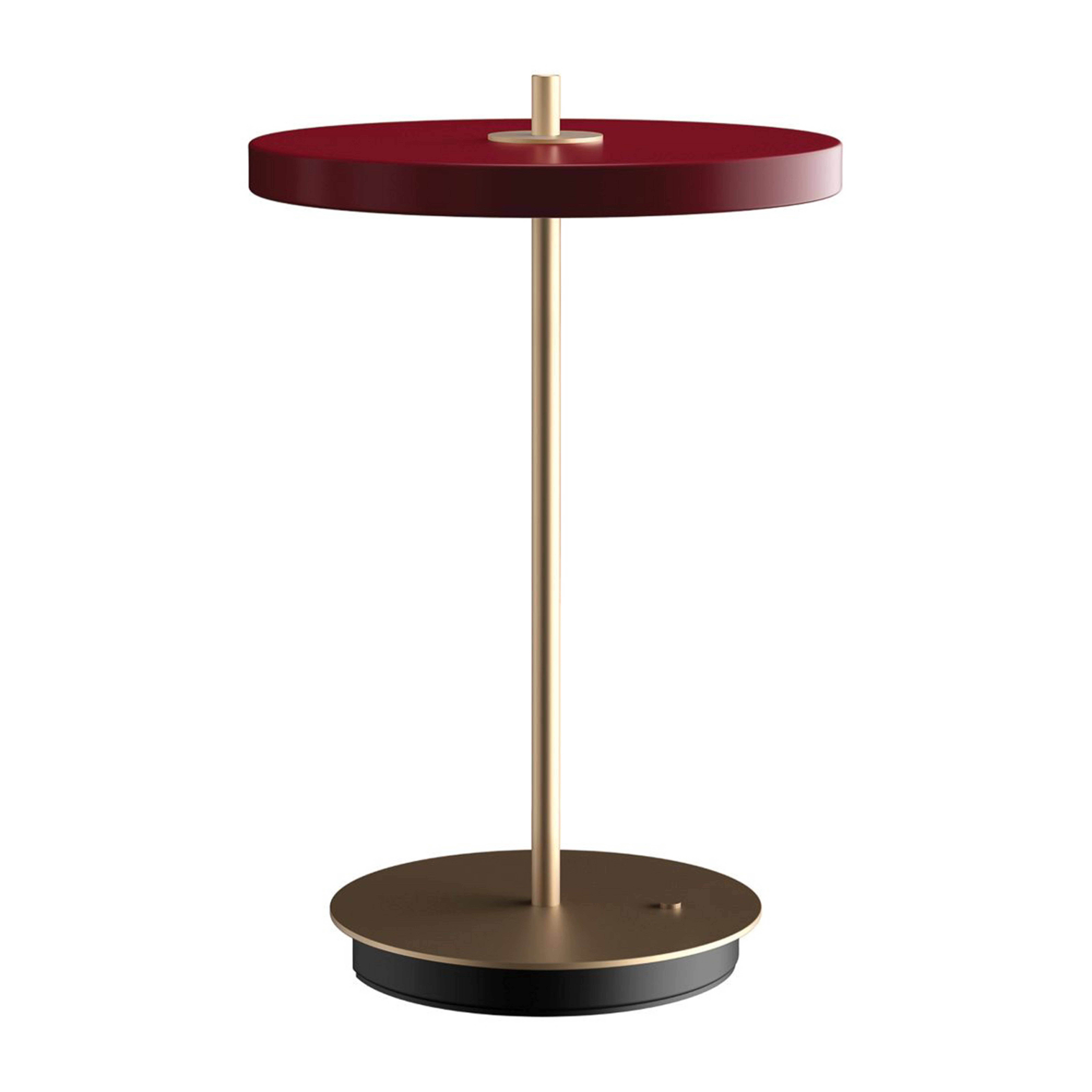 Asteria Move LED rechargeable table lamp, red/brass, 31 cm - UMAGE