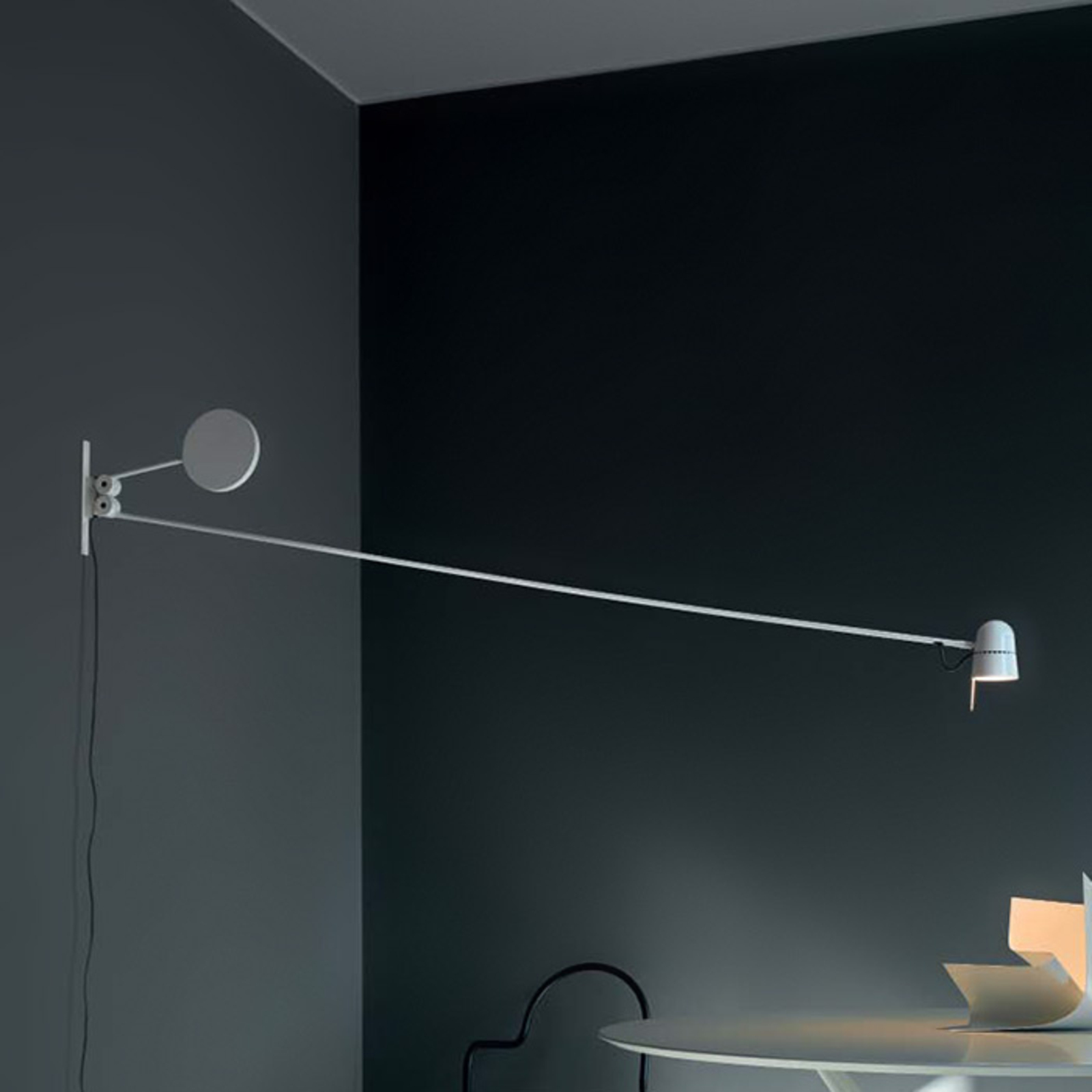 Extravagant LED wall light Counterbalance, White
