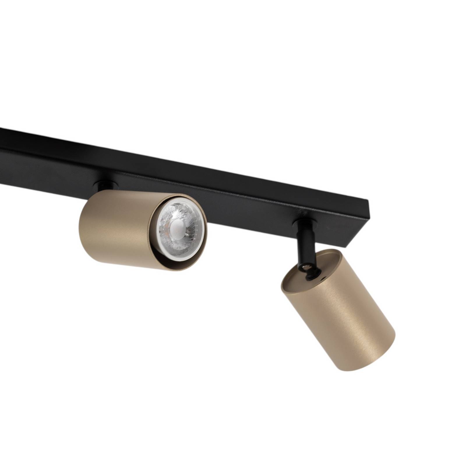 Deckenstrahler Zoom, 5-flammig, schwarz/gold günstig online kaufen