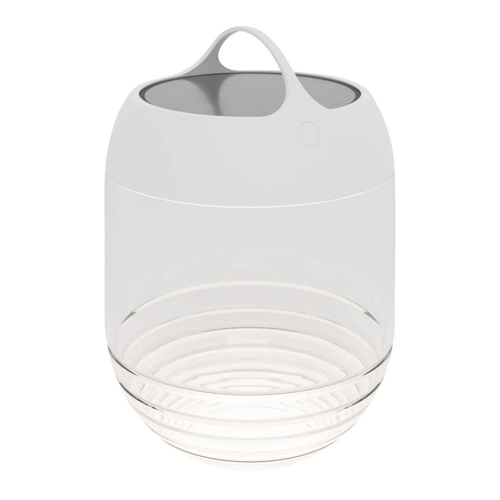 IP44.de aqu M LED solar light, height 35 cm white, handblown crystal glass, cast aluminium, 1.5 W, H: 35.1 cm