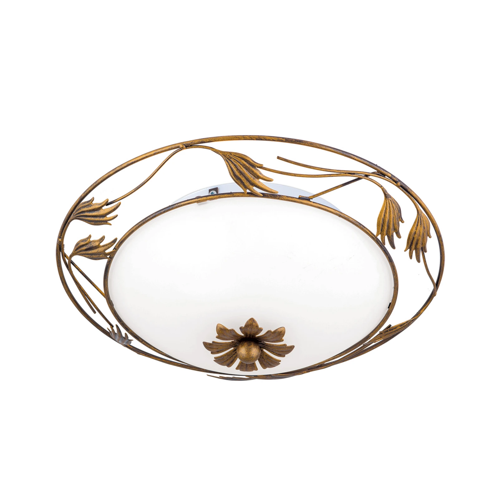 Deckenleuchte Fleur, gold antik, Ø 40cm