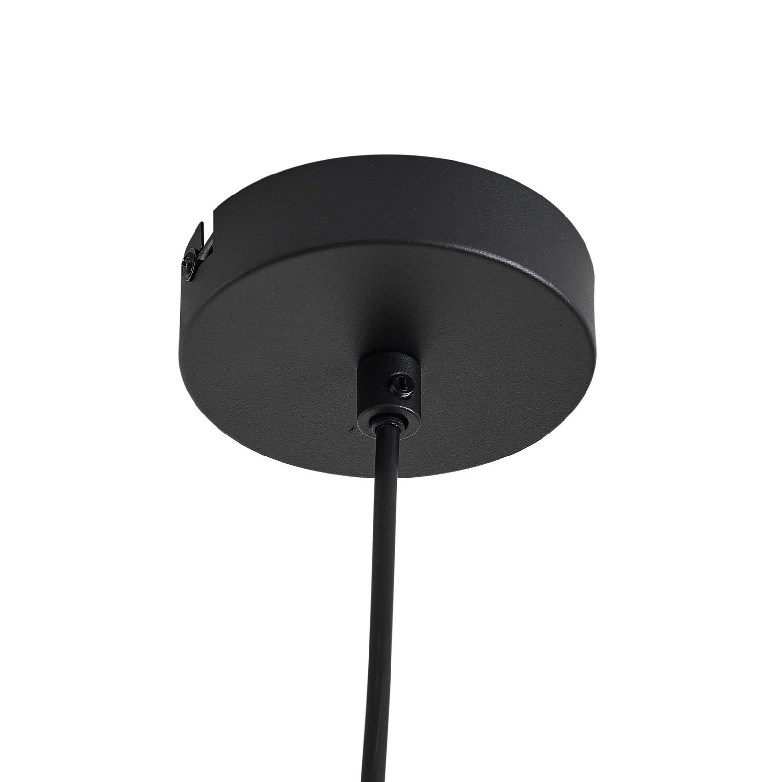 Lampa wisząca Davella, Ø 50 cm, bambus, tkanina – Lindby