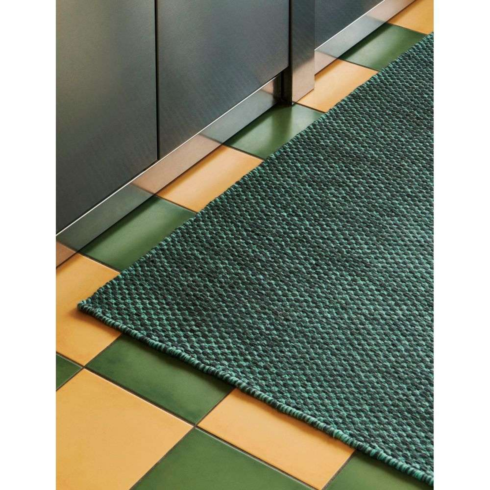 Moiré Runner 200x80 Emerald Green - Hay