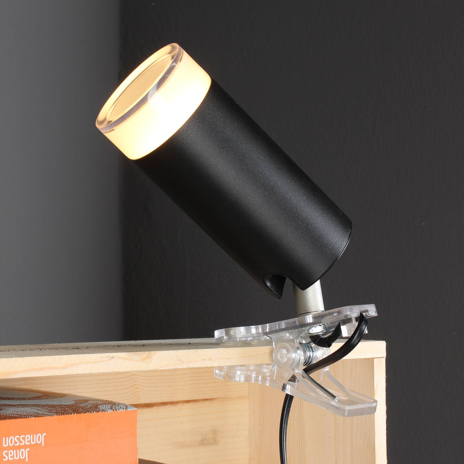 Eco-Light Klipa LED spot with Rgbw colour change, black - Living / Dining Room - Clip / Plug-in Light - dimmable