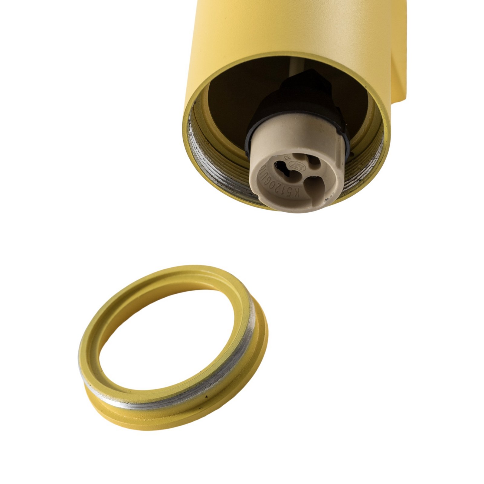 Φωτιστικό τοίχου Cerro, κίτρινο, ατσάλι, Ø 6 cm, πάνω/κάτω