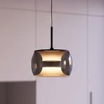 LED-Hängelampe Valen, sandgrau, Ø 15 cm, Metall, CCT