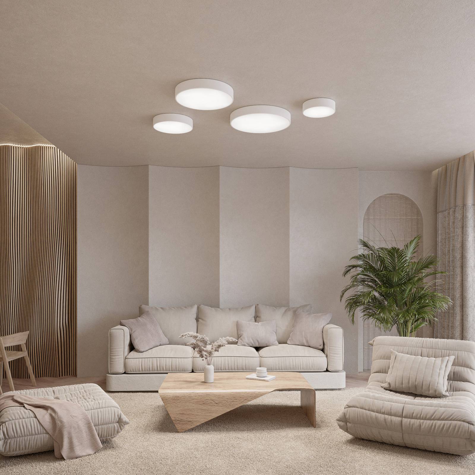 Deckenlampe Cleo 200, weiß, Sensor, IP20, Ø 20 cm, E27 günstig online kaufen