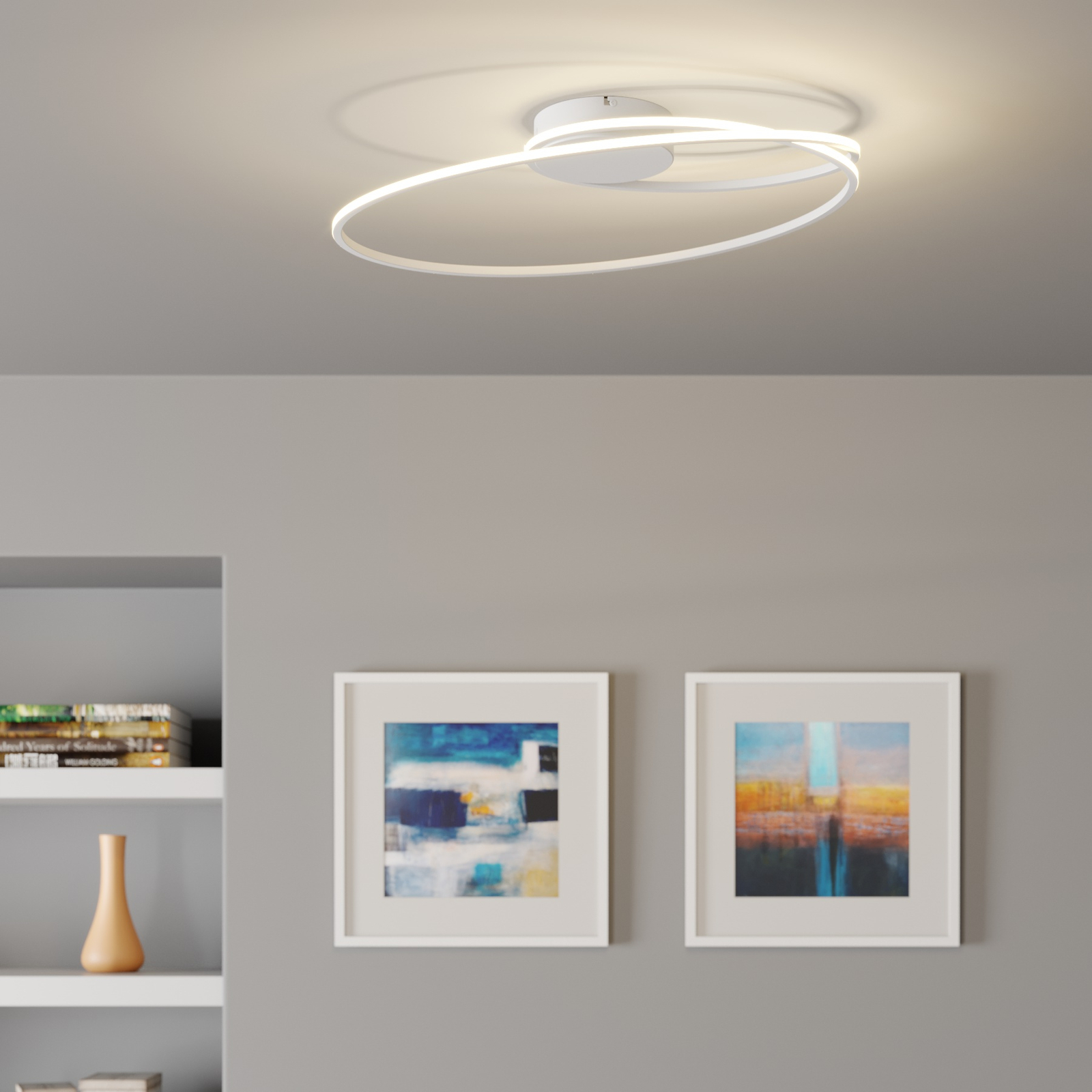 Lindby Xenias LED-taklampe, hvit