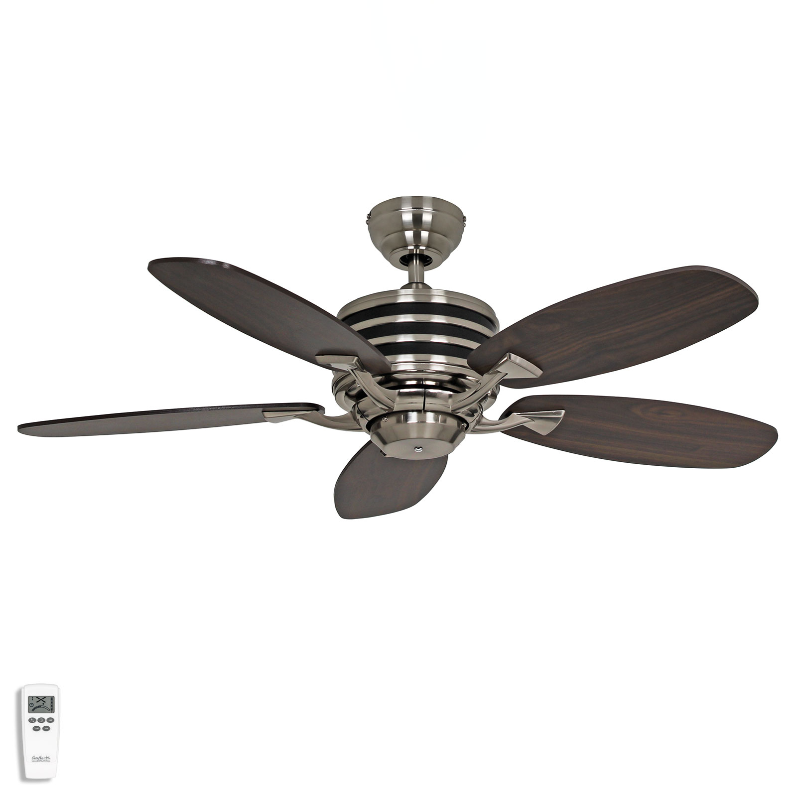 Ventilateur de plafond Eco gamma 103 cm noyer/noir