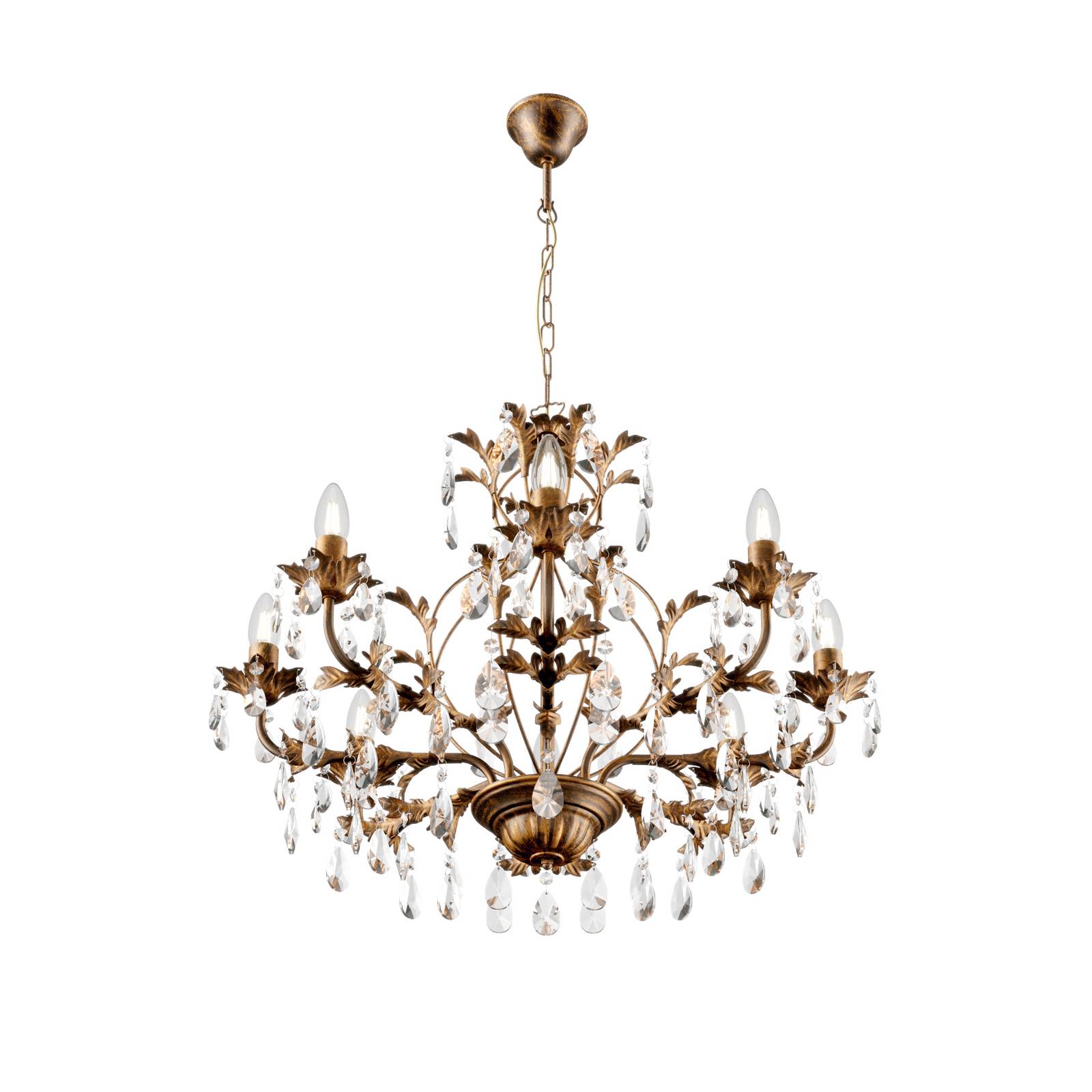 Kronleuchter Teresa bronze Kristall Ø 70 cm 8-fflammig