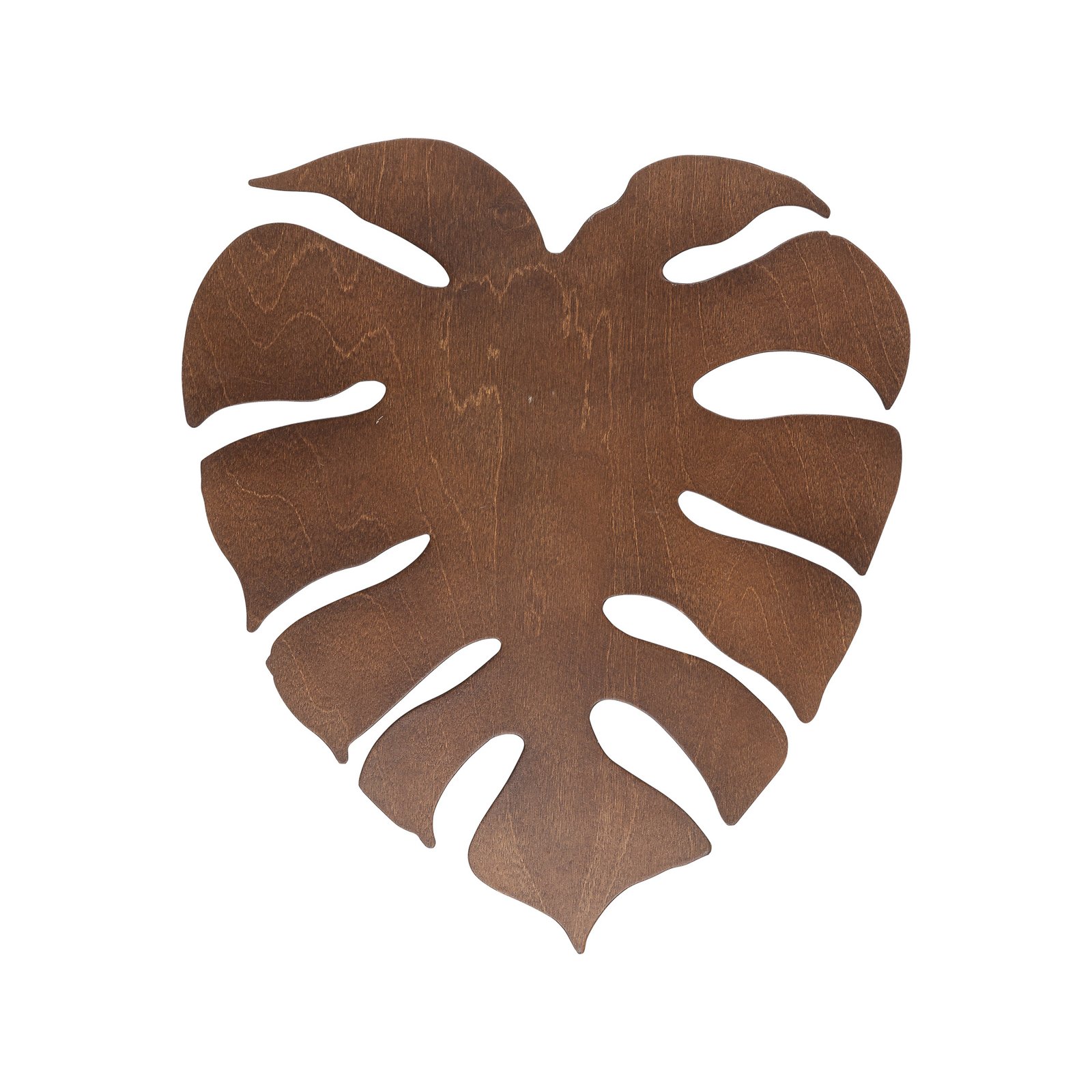 Envostar kinkiet Folah, kształt liścia, orzech, 40 x 35 cm