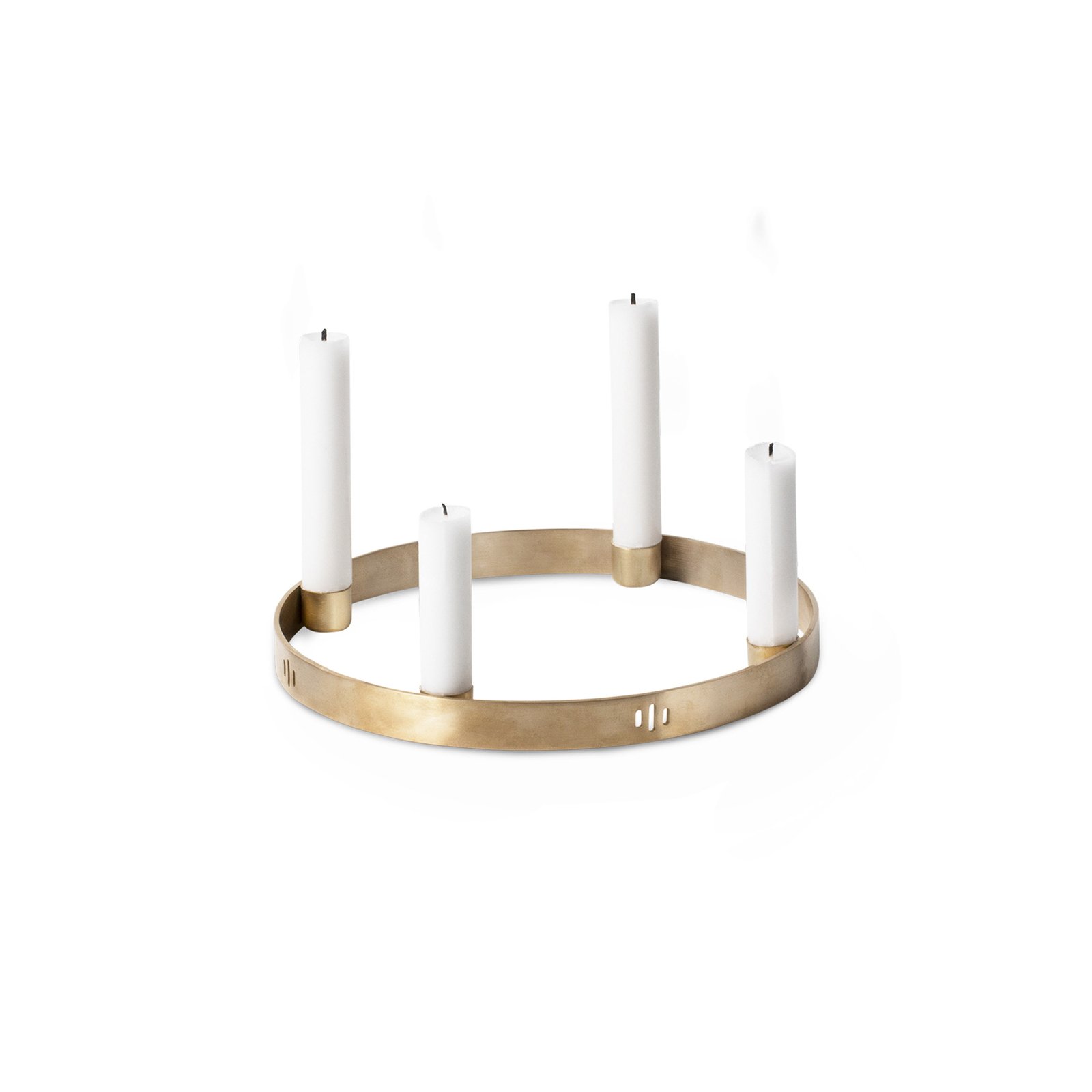 ferm LIVING Candlestick Circle, Ø 25 cm, polished, brass