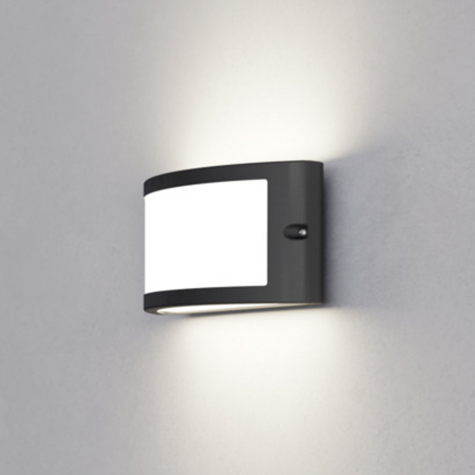 EGLO buitenwandlamp POGGIARELLO, zwart, plat model 22 cm IP54