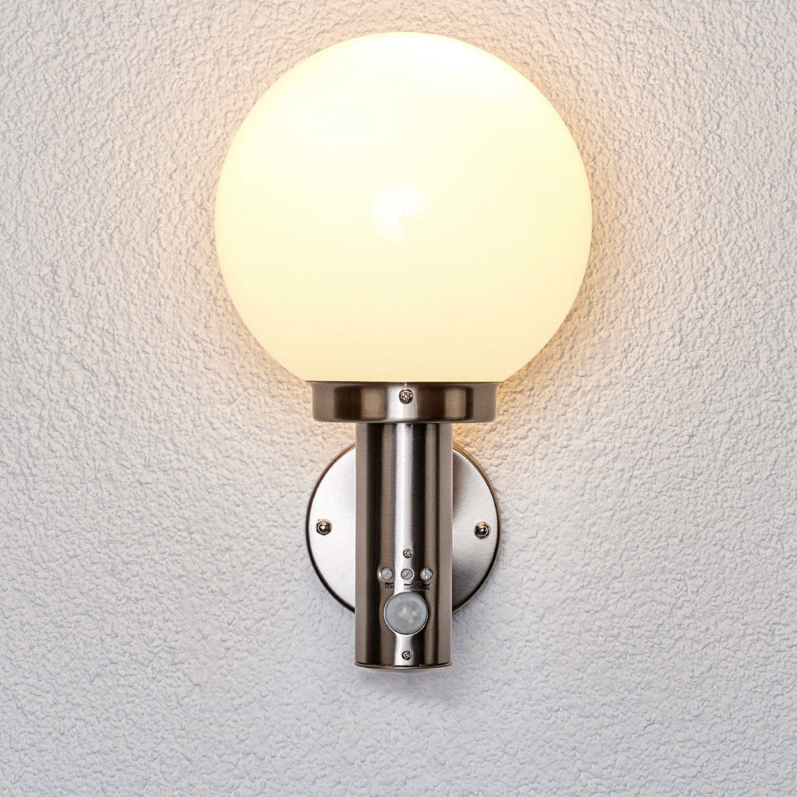 Nada Outdoor Wall Lamp w/Sensor Stainless Steel - Lindby
