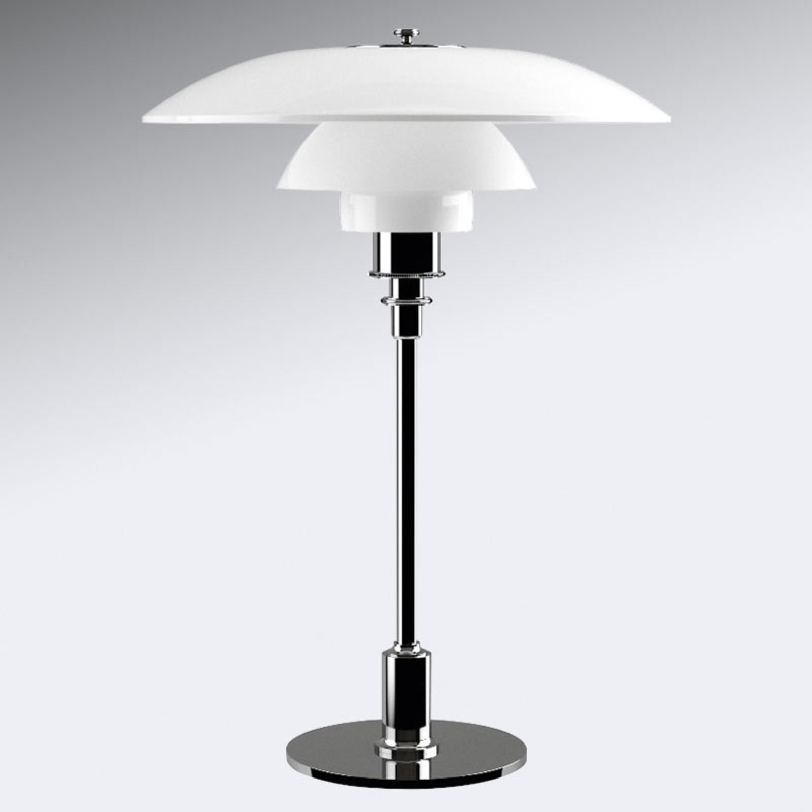 PH 3½-2½ Lámpara de Sobremesa High Lustre Chrome Plated - Louis Poulsen