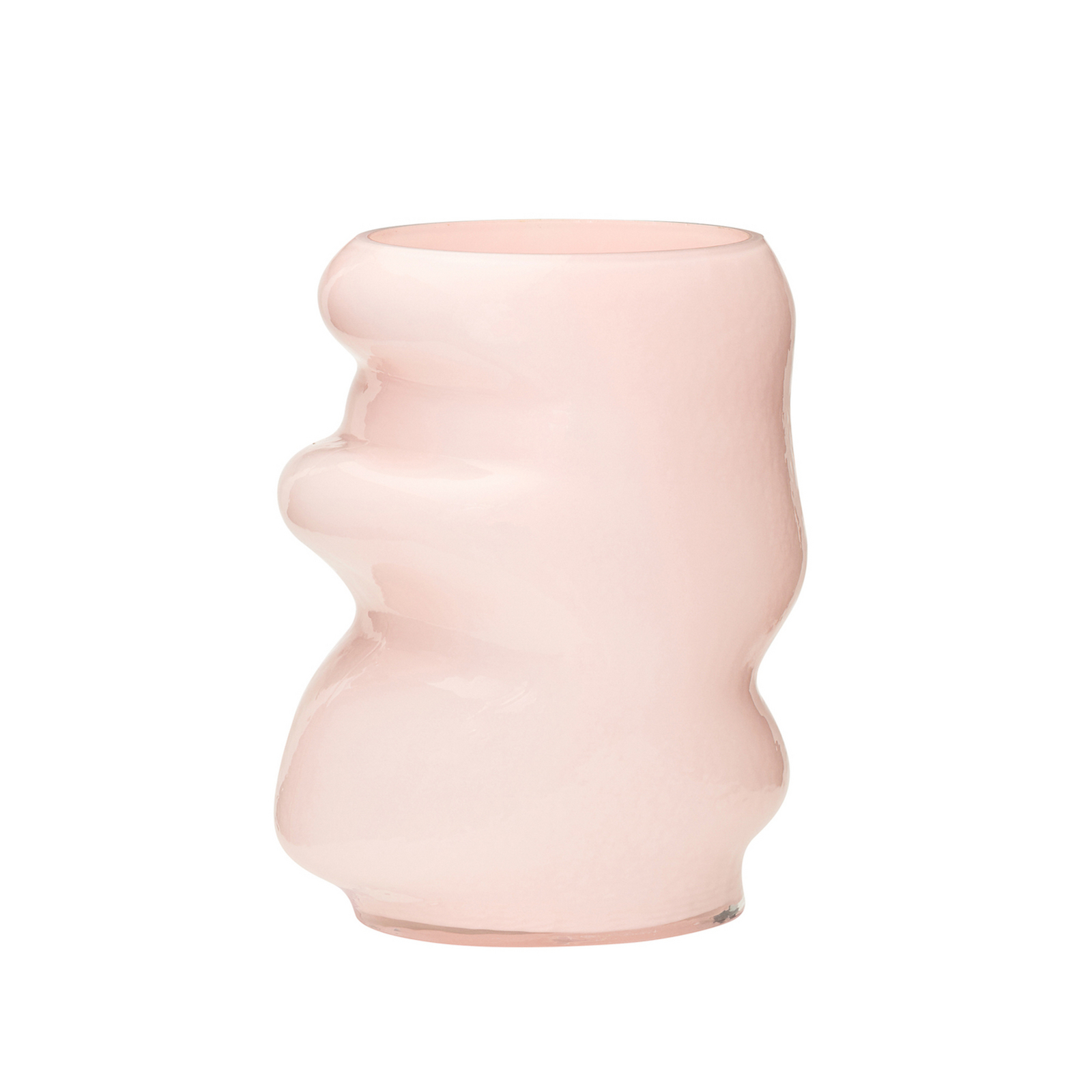 Vaso Lote, cor-de-rosa, altura 25 cm, vidro