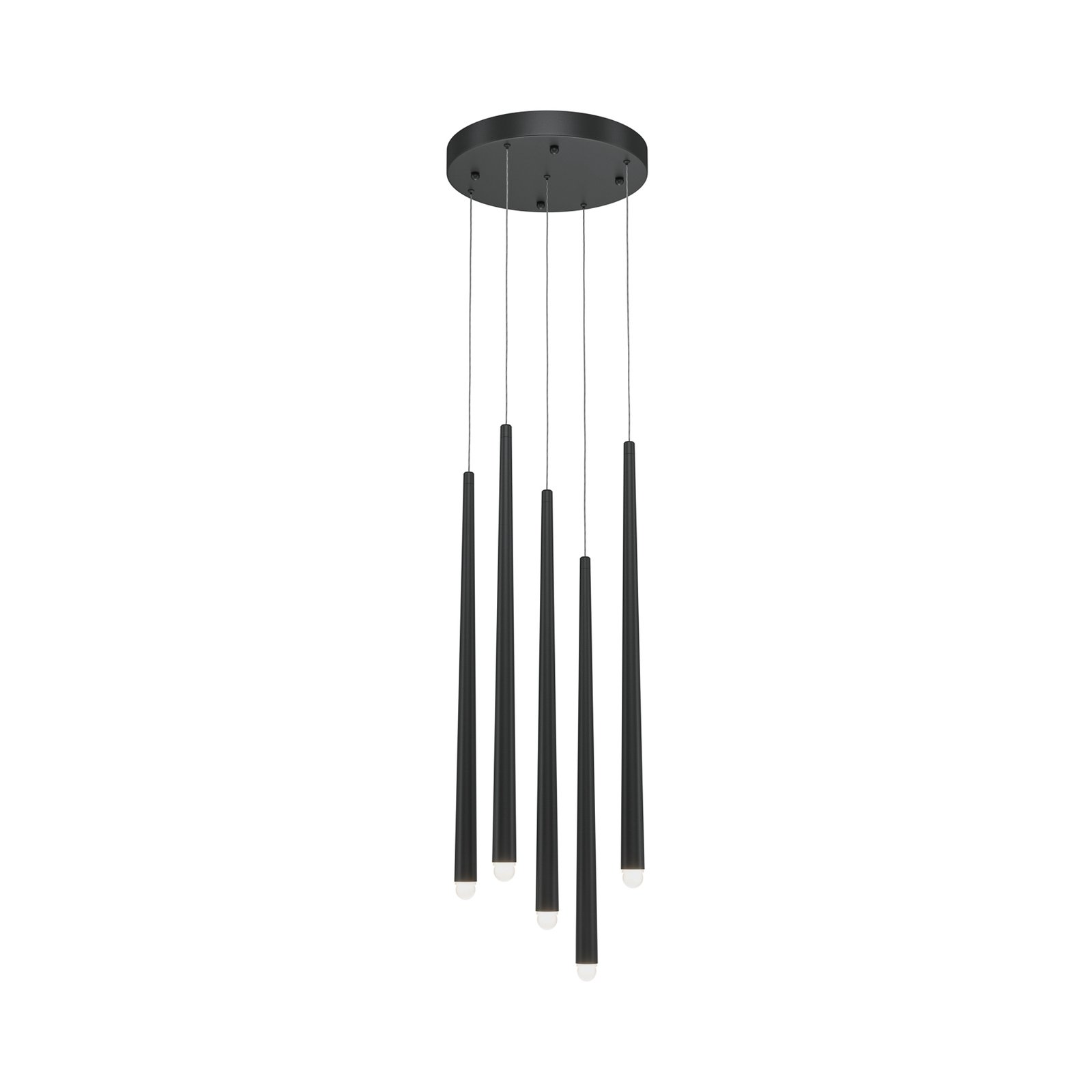 Maytoni Cascade LED-Hängeleuchte, schwarz, 5-flammig