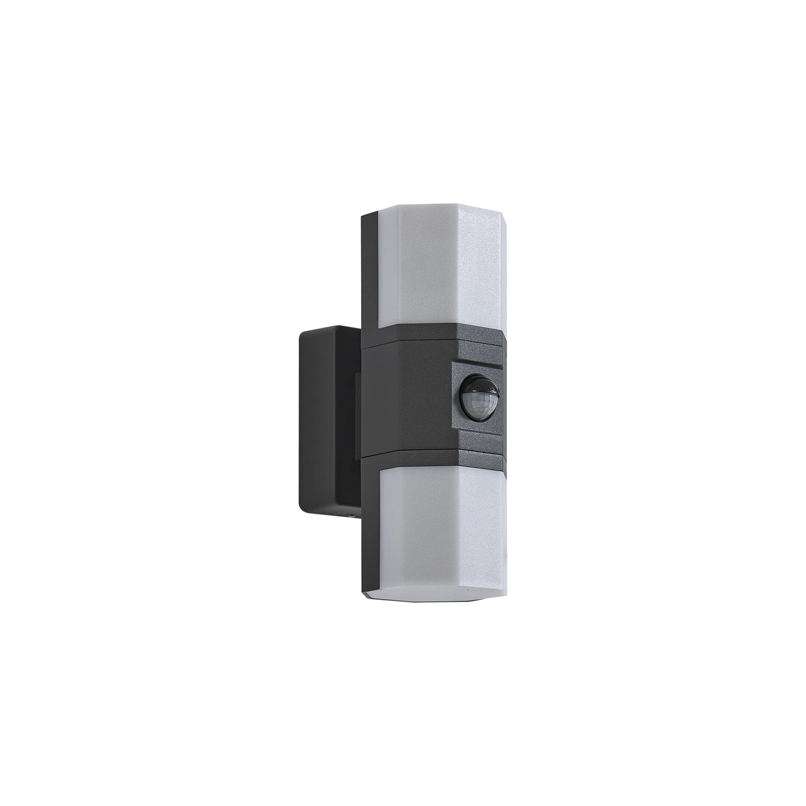 Lindby LED-Außenwandleuchte Alaric, Alu, anthrazit, Sensor