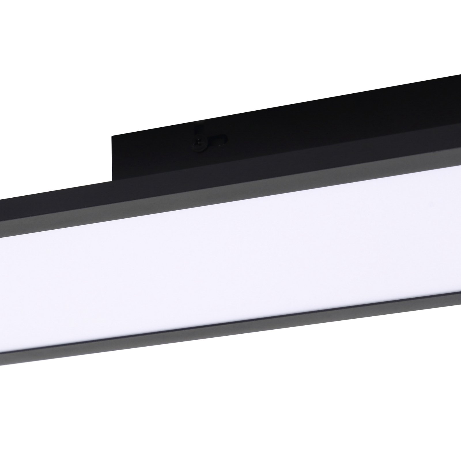 Lindby Painel LED Enhife, preto, 80x20 cm