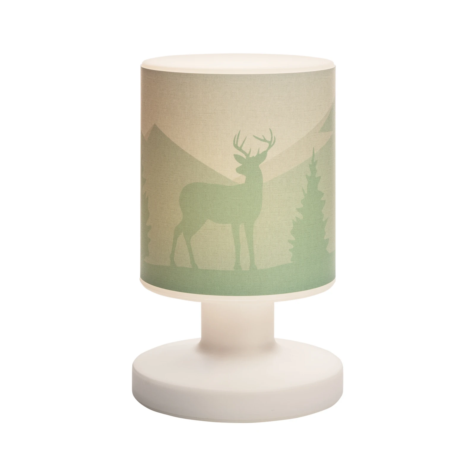 Nabíjacia stolová lampa Scandi Wald LED, zelená, 21 cm, plast