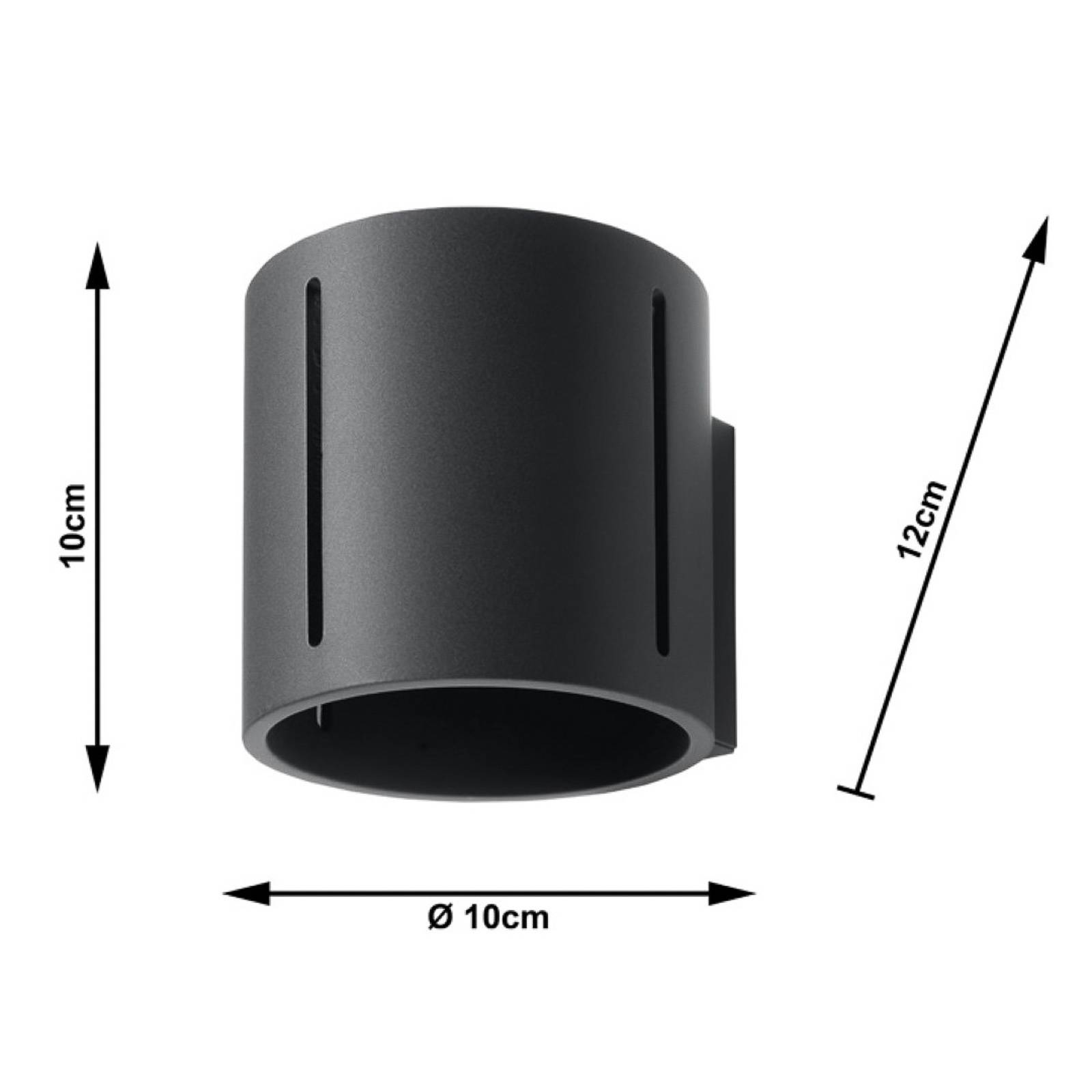 SOLLUX LIGHTING Vägglampa Topa up/down svart kropp