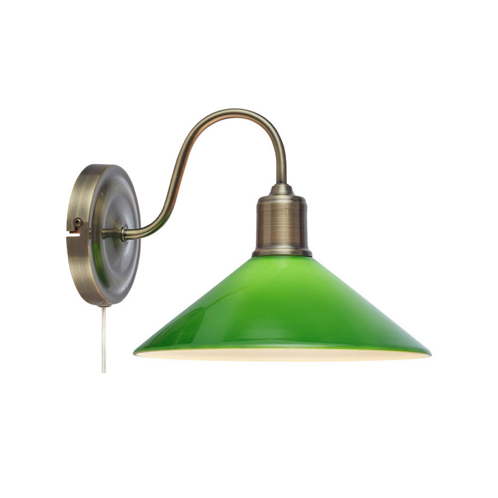 Vela Væglampe Antique Brass/Green - Markslöjd