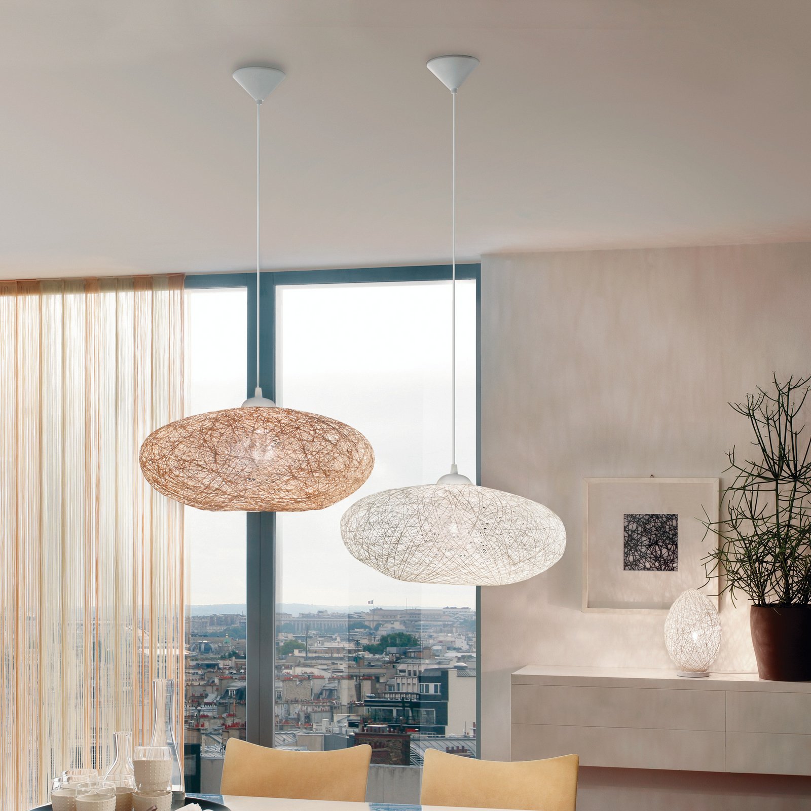 Tekstiiliriippuvalaisin Campilo, beige Tekstiiliriippuvalaisin Campilo, beige