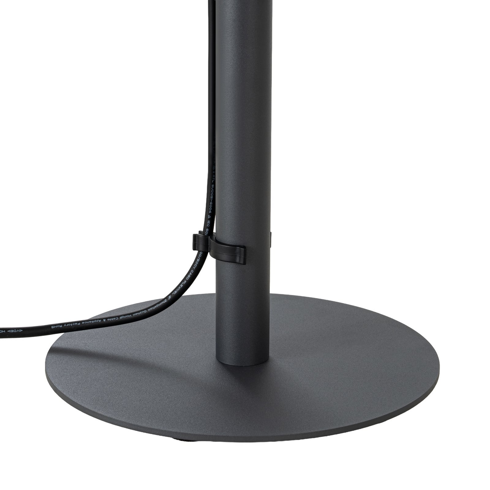Lucande – promiennik stołowy Pyravo, czarny, aluminium, 70 cm, IP44 Lucande – promiennik stołowy Pyravo, czarny, aluminium, 70 cm, IP44