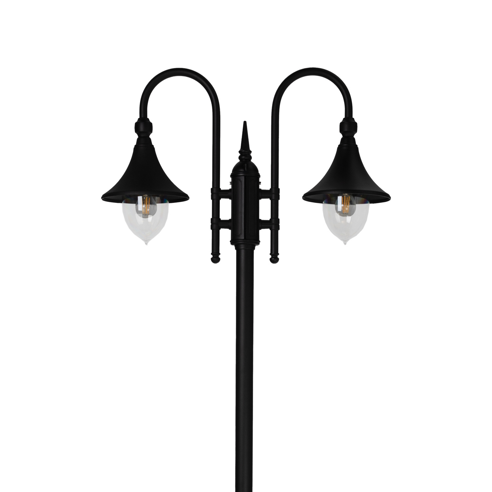 Florence 2 Outdoor Park Lamp for Concrete Anchor Black - Norlys