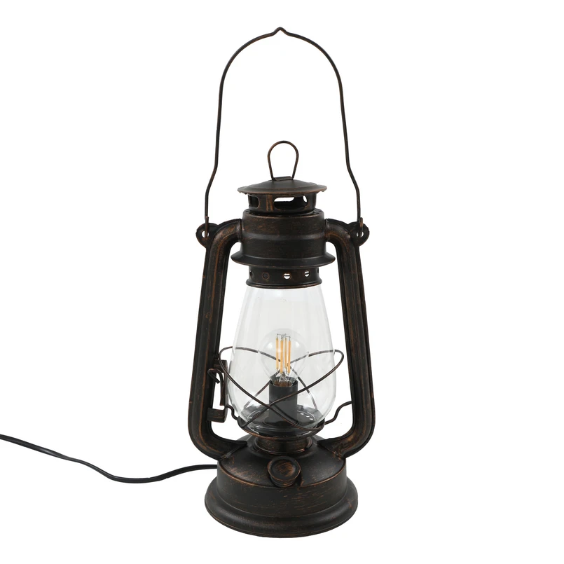 Lindby – Raisa Tischleuchte Rust/Clear