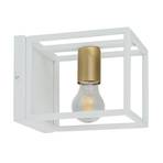 Aramis wall light, 1-bulb, white/gold