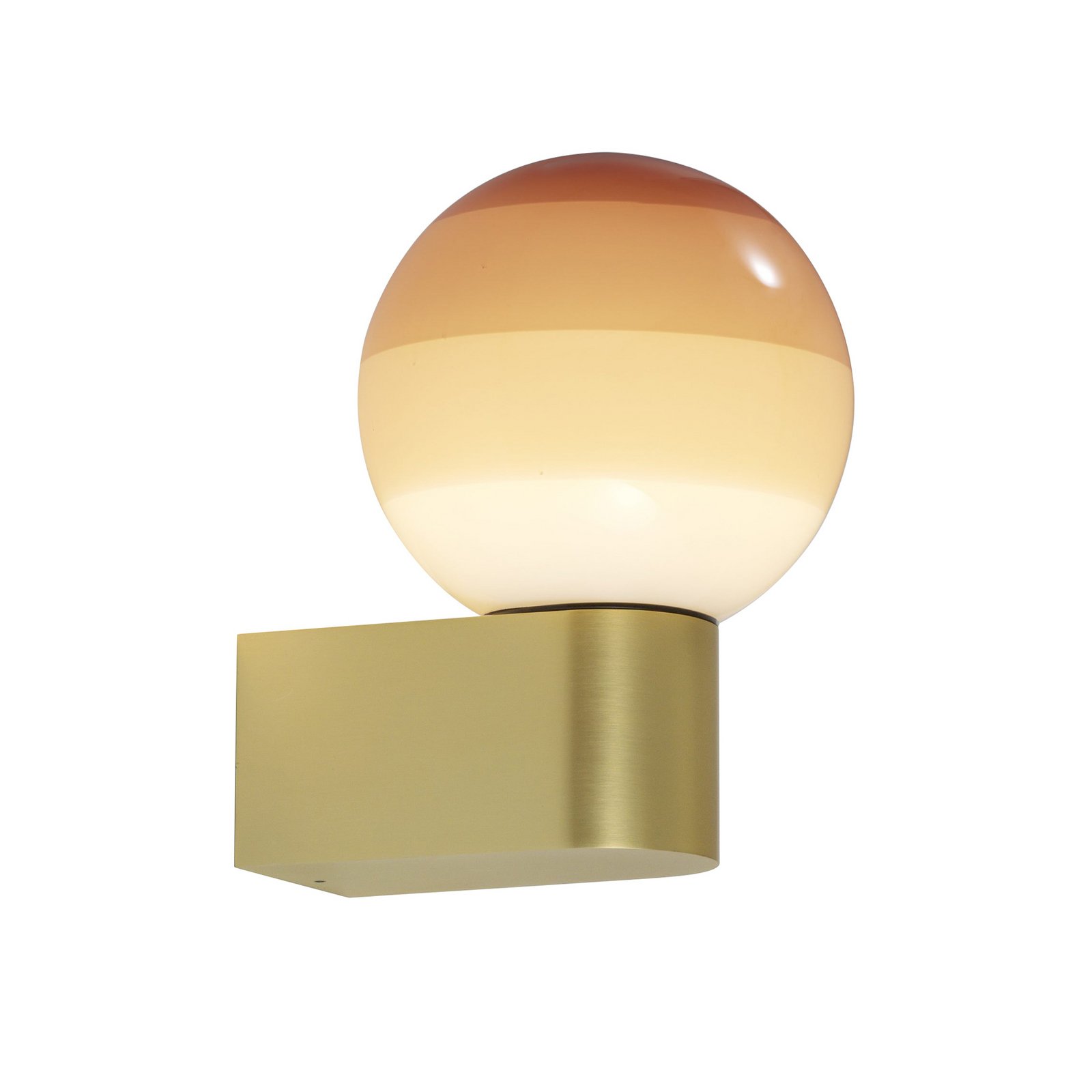 Aplique de pared LED MARSET Dipping Light A1, color crema/latón