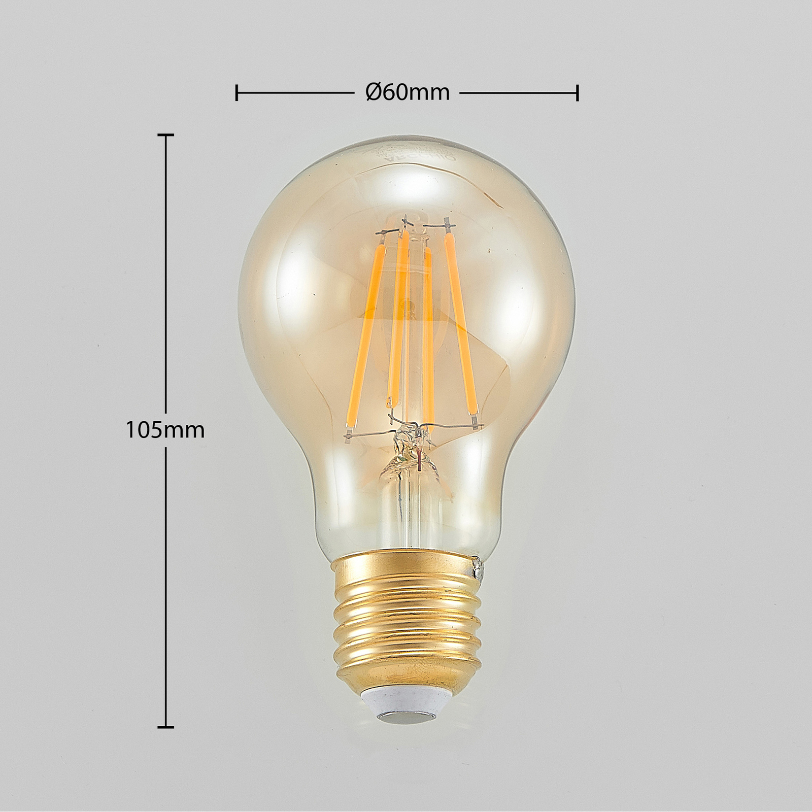 LED lamp E27 6,5W 825 amber 3-Step-dimmer 3/set