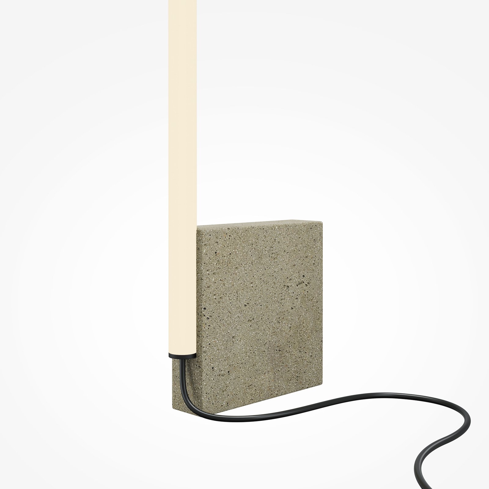 Maytoni LED floor lamp Solid, height 128.2 cm, concrete, acrylic