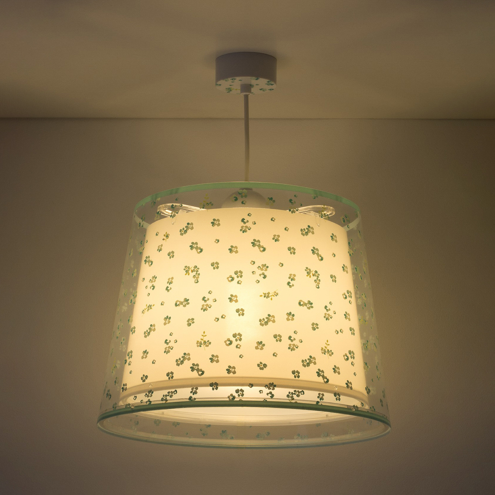 Kinder-hanglamp Dream Flowers, 1-lamp, groen