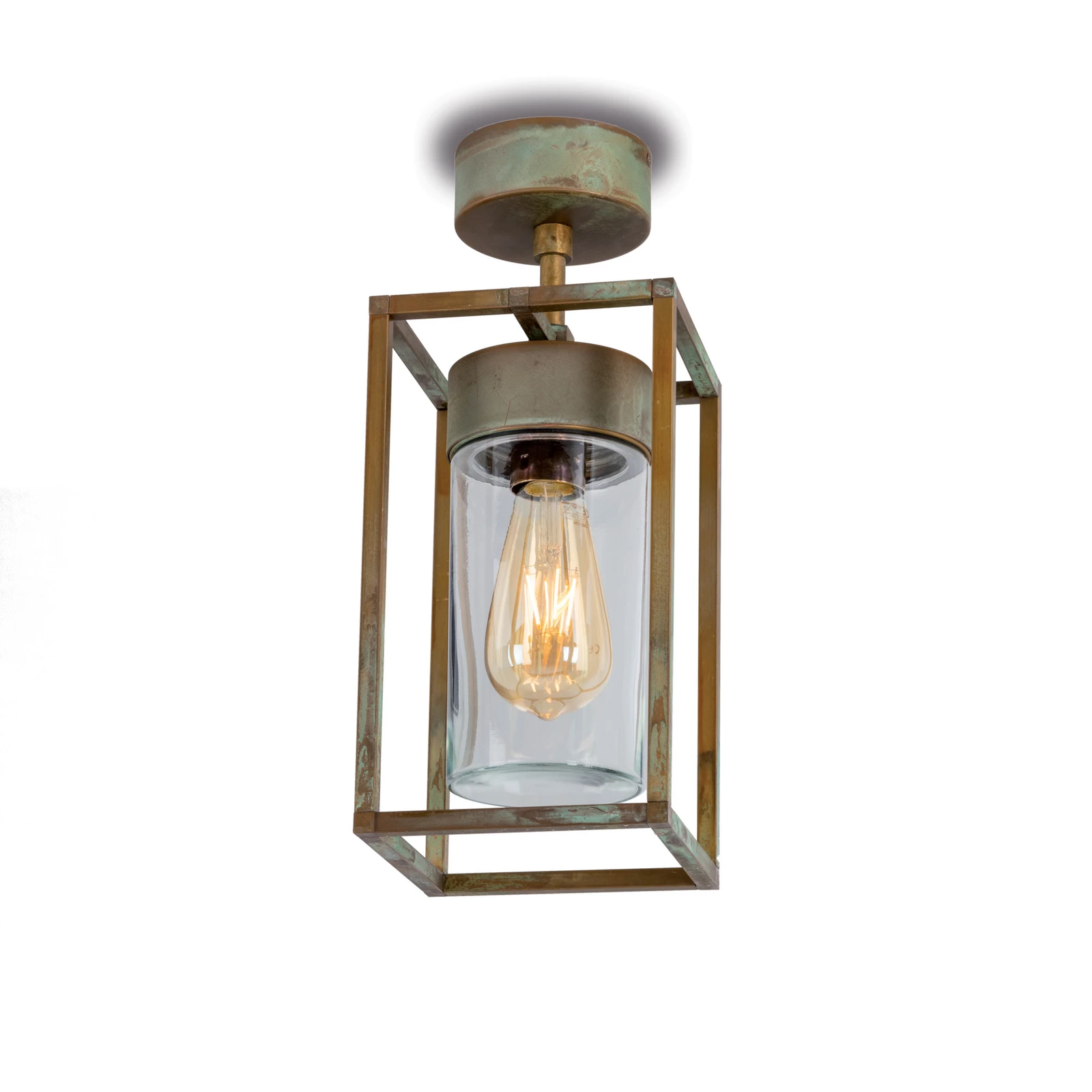 Plafonnier Cubic³ 3367 laiton antique/clair