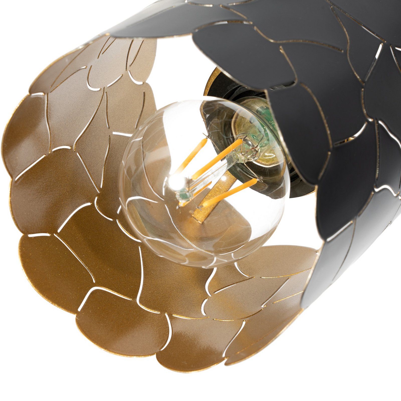 Aralena 4 Candeeiro de Teto Preto/Dourado - Lindby