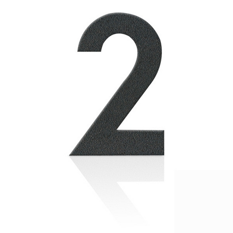 Numéro de maison inox gris graphite