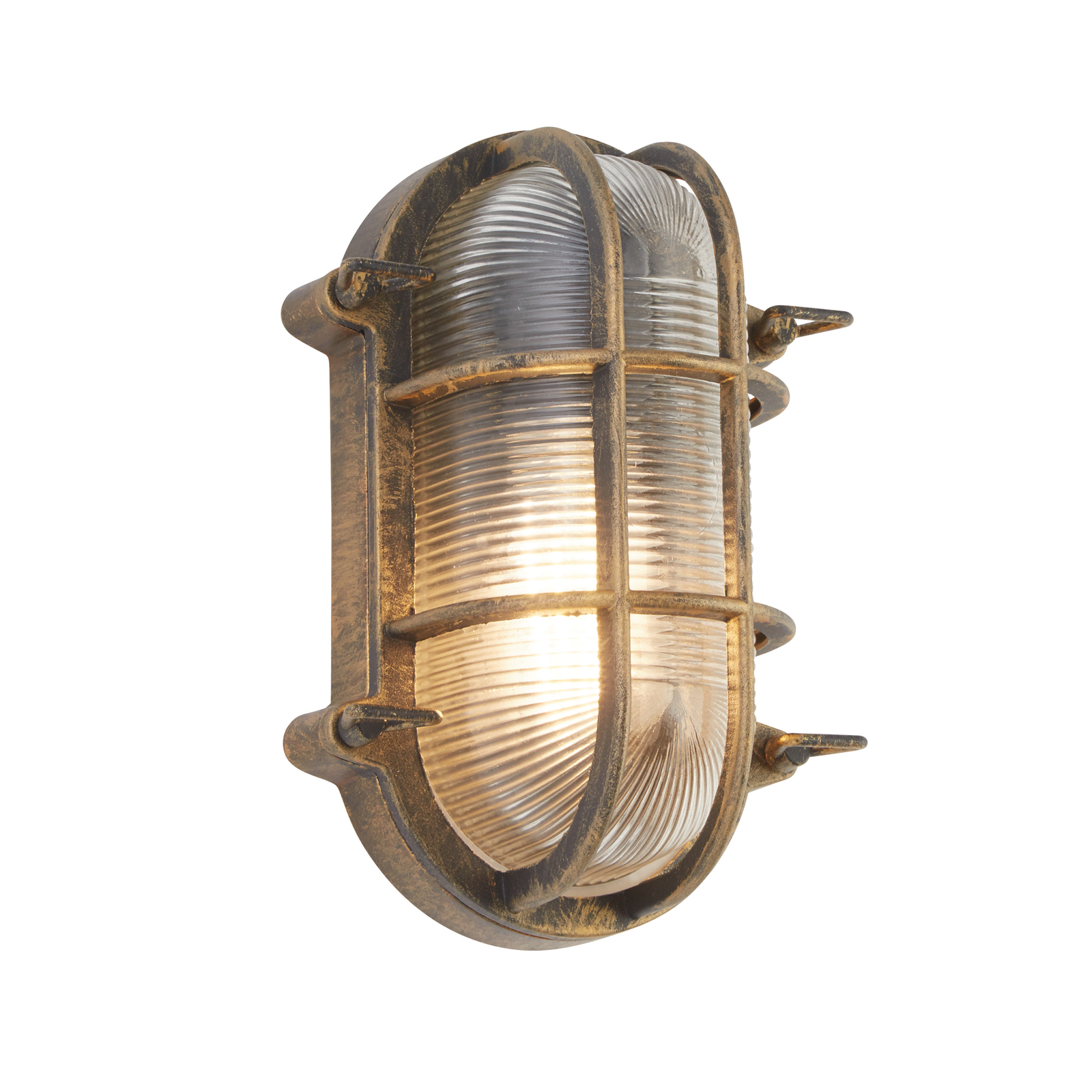 Lámpara naútica Porto oval, negro-oro