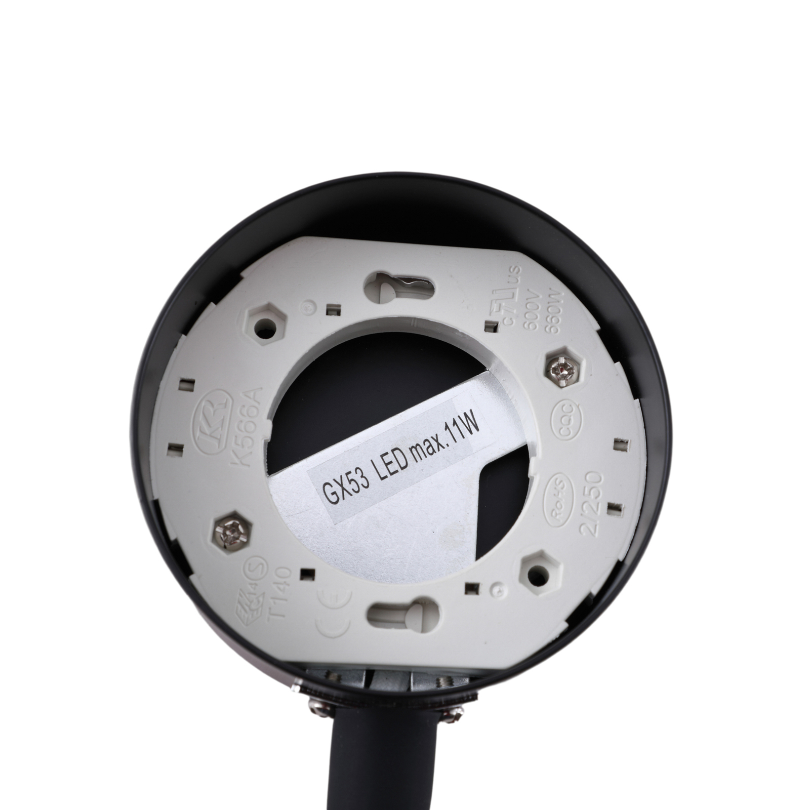 Lindby Jyla wall lamp, matt black, GX53, flexible arm, plug