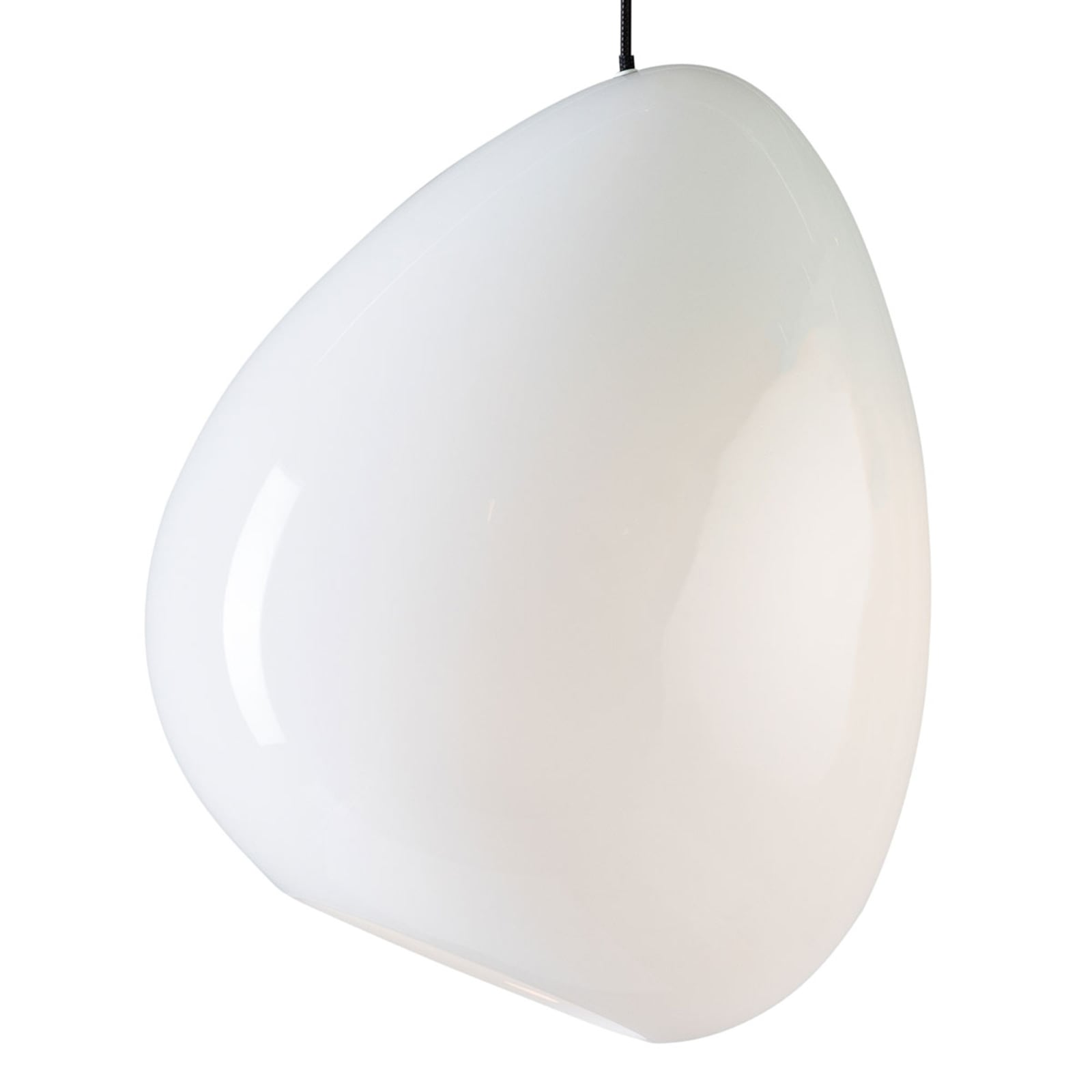 BELID Ocean hanging lamp, glass, glossy white, for Living / Dining Room, glass, E27, 40 W, energy efficiency: A++, H: 39.6 cm