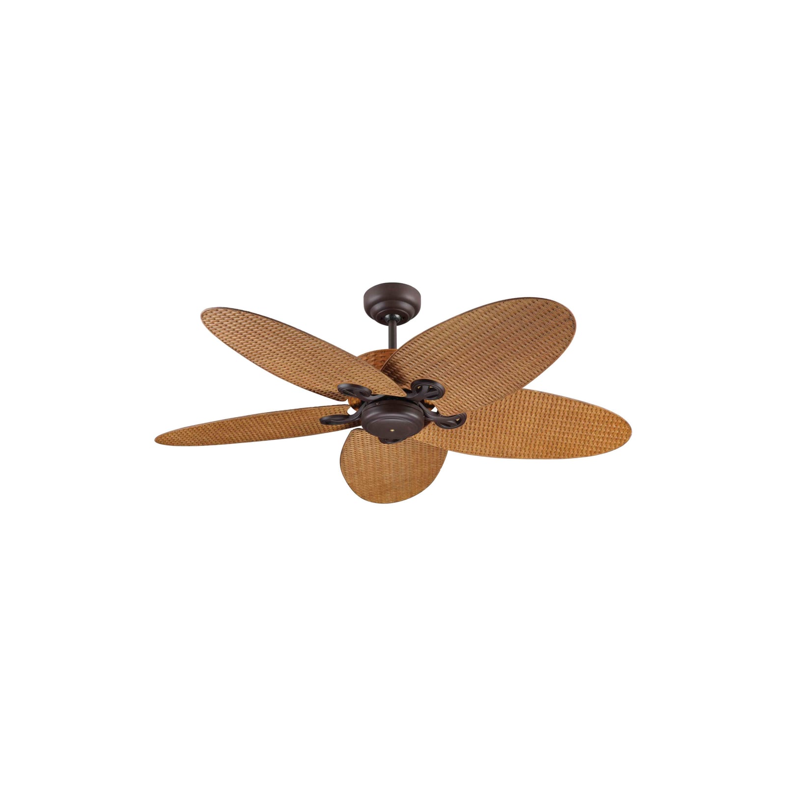 Fijian II Deckenventilator, braun, Ø 132 cm, leise - Beacon