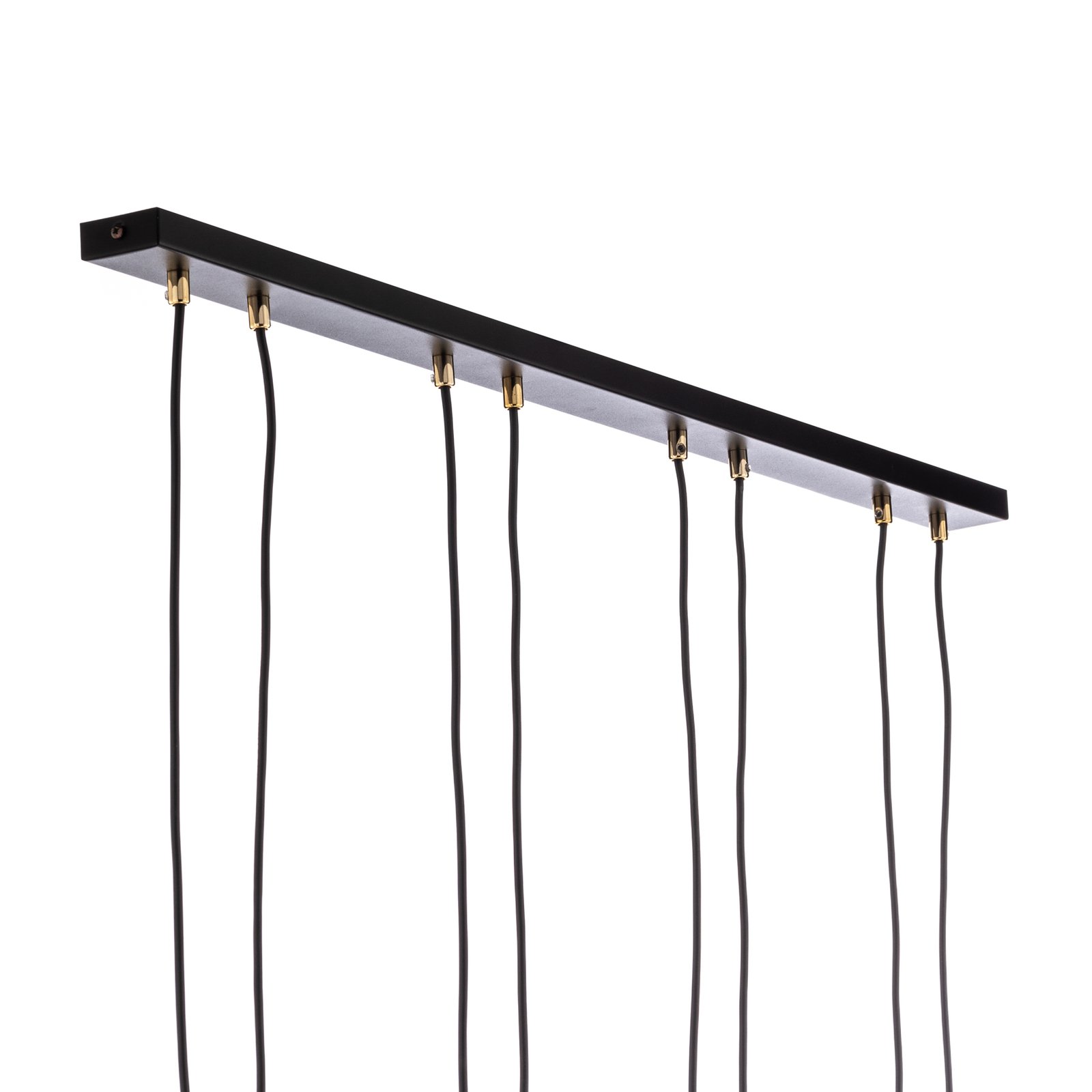 Hanglamp Linear, zwart/helder, 4-lamps