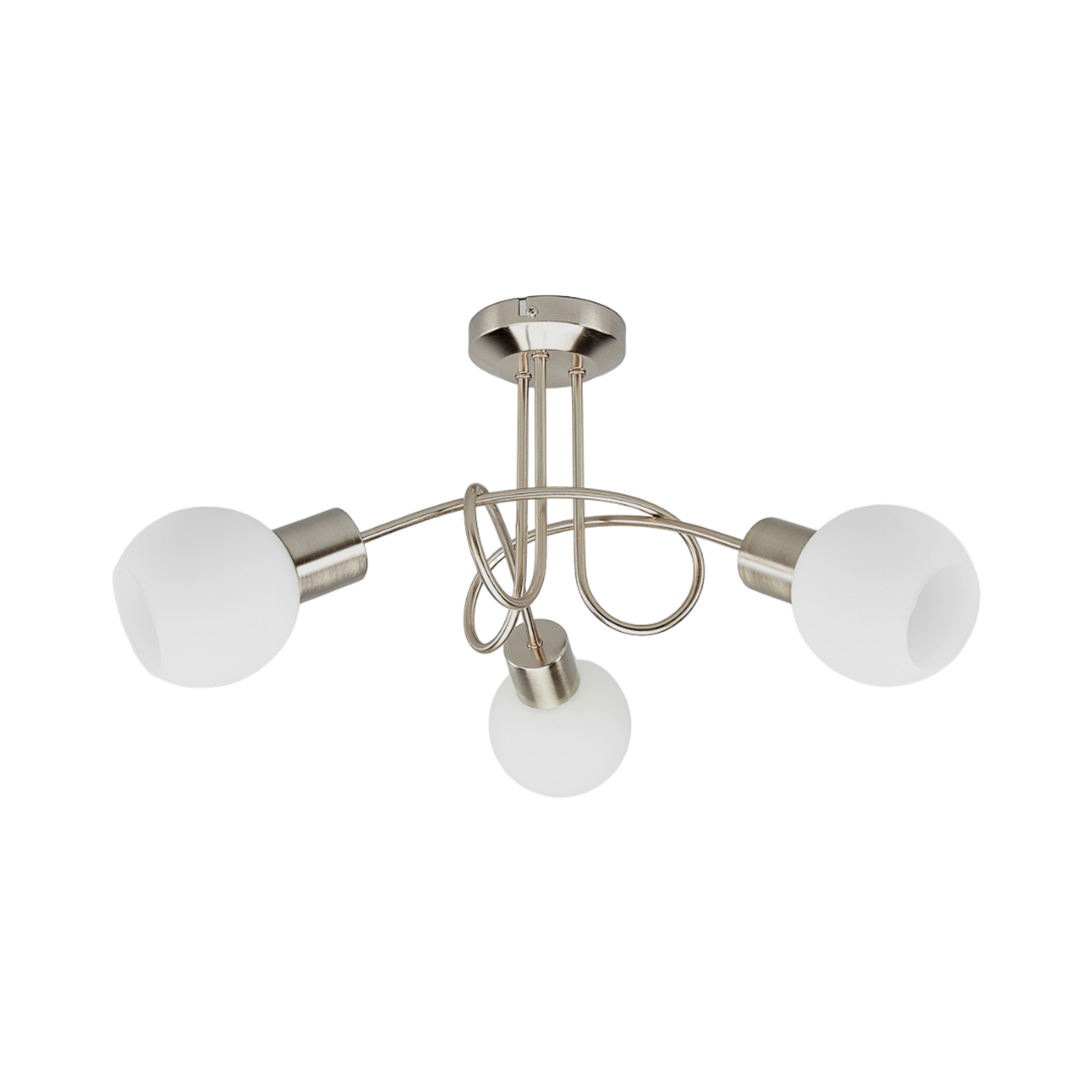 Elaina 3 Taklampe Nickel/Opal - Lindby