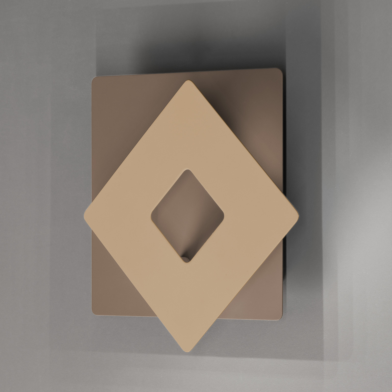 FISCHER & HONSEL Aplică de perete LED Hennes lățime 18 cm culoare gri/nisipiu - Camera de zi / sufragerie - Modern - gri nisipiu - Metal