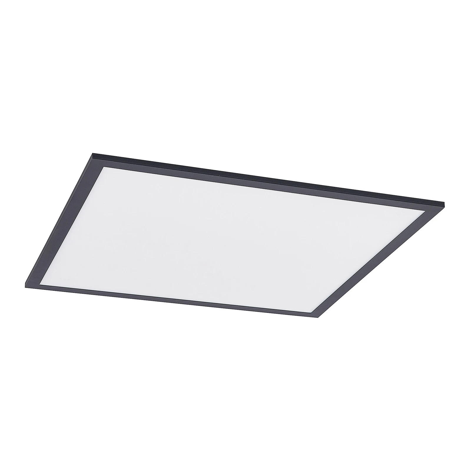 Lindby Panneau LED Nelios, 62 x 62 cm, 4.000K, noir, métal