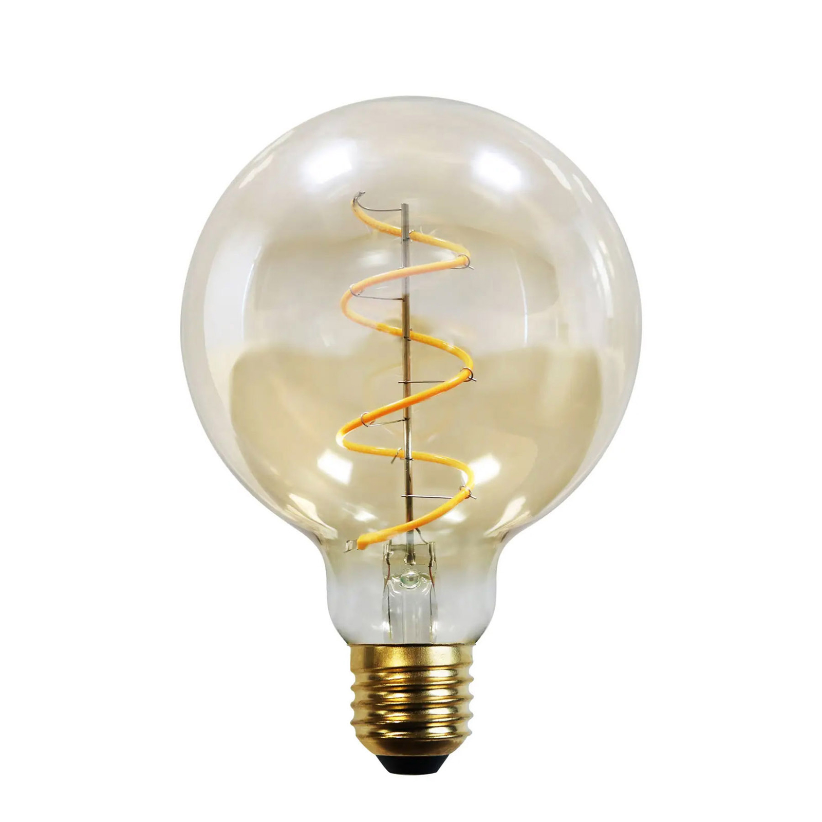 E27 3.8 W globe LED bulb G95 1,800 K amber 2-pack