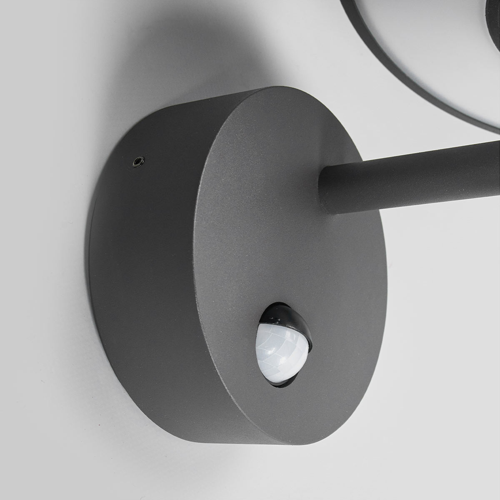 Fenia Outdoor Wall Lamp w/Sensor Anthracite/Opal - Lucande