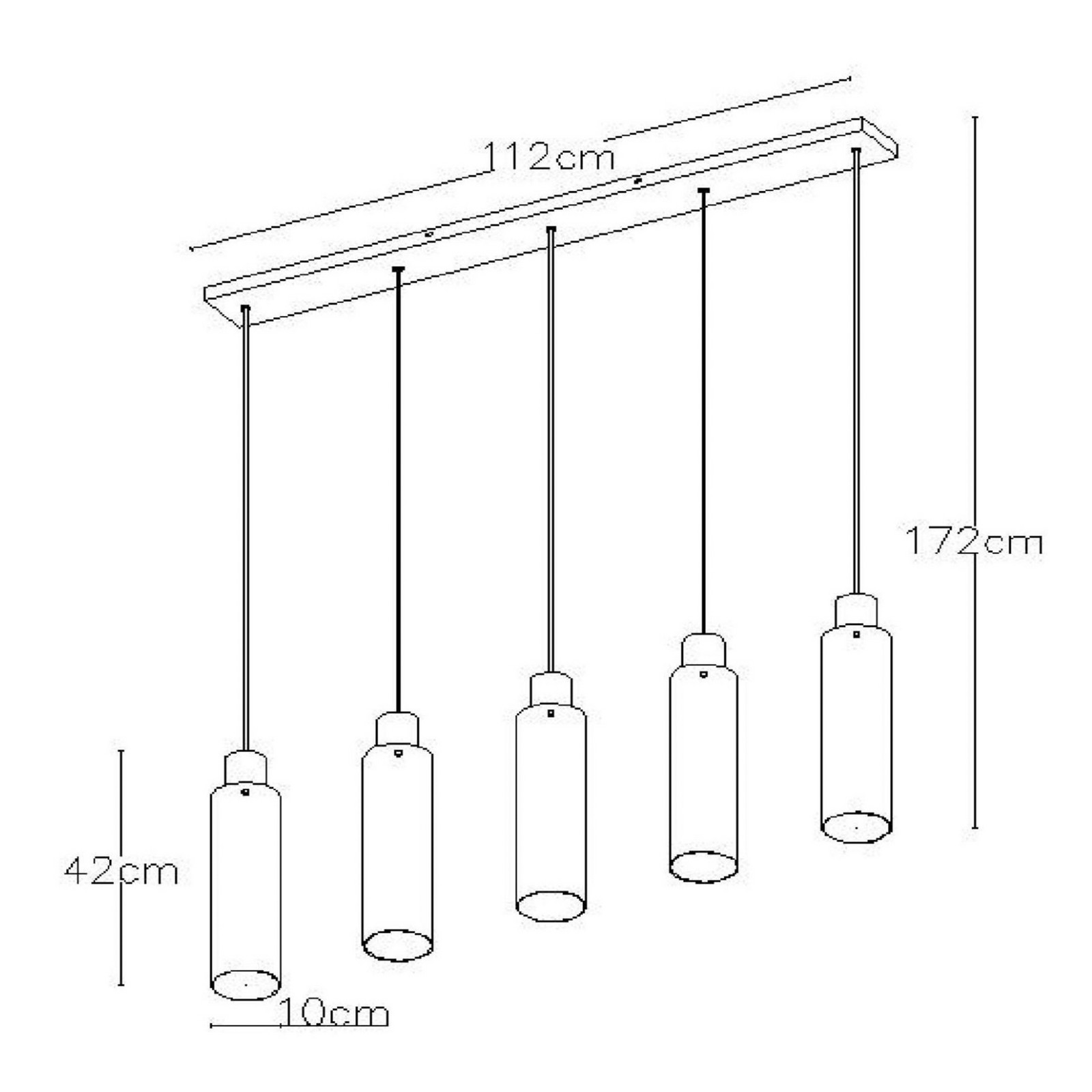 Lucide Suspensie Orlando gri fumuriu cu cinci lămpi - Camera de zi / sufragerie - modern - negru gri fumuriu - Sticlă